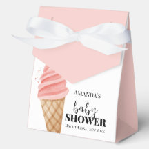 Pink Minimalistisch Ice Cream Scoop Babydusche