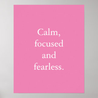 Pink Minimalistisch inspirierendes Zitat-Poster Poster