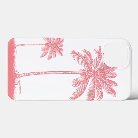 Pink Minimalistisch Palm Tree Handy Case iPhone /i (Rückseite (Horizontal))