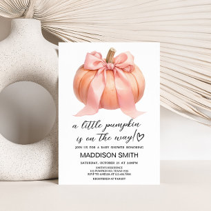 Pink Minimalistisch Pumpkin Baby Dusche Einladung