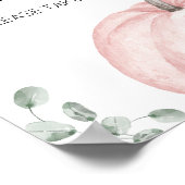 Pink Minimalistisch Pumpkin Baby Duwer Favoriten Poster (Ecke)