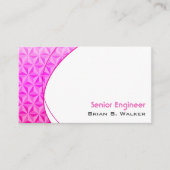 Pink Minimalistische moderne, geometrische Visiten Visitenkarte (Vorderseite)