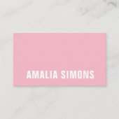 Pink Minimalistische Visitenkarten Visitenkarte (Vorderseite)