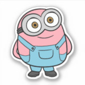 Pink Minion Cartoon Fanart Aufkleber (Vorderseite)