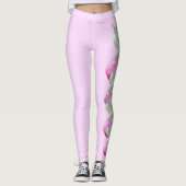Pink Minnesota Staat Lady Slipper Blume Leggings (Vorderseite)