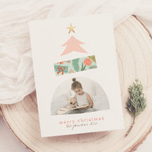 Pink & Mint Abstraktes Weihnachtsbaum Foto