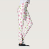 Pink Mint Floral Ranunculus   Leggings (Rechts)