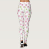 Pink Mint Floral Ranunculus   Leggings (Rückseite)