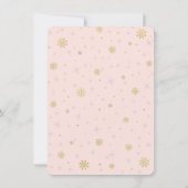 Pink, Mint & Gold Winterwunderland Vielen Dank Mitteilungskarte (Rückseite)