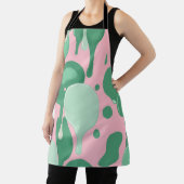 Pink Mint Green Melting Drip Pattern Abstract  Schürze (InSitu)