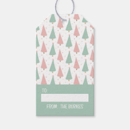 Pink/Mint Holiday Gift Tag Geschenkanhänger