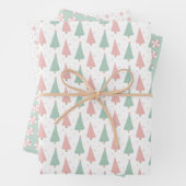 Pink/Mint Holiday Wrapping Paper Sheets Geschenkpapier Set (Beispiel)
