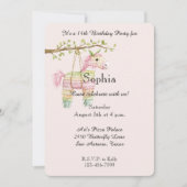 Pink Mint Horse Piñata Birthday Einladung (Vorderseite)