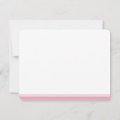 Pink & Mint Modern Name Note Card, Minimalist Mitteilungskarte (Rückseite)
