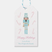 Pink Mint Nutcracker Ballet Candes Holidays Geschenkanhänger (Vorderseite)