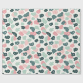 Pink Mint Pastel Leopard Spots Geschenkpapier (Flach)