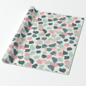 Pink Mint Pastel Leopard Spots Geschenkpapier (Ungerollt)