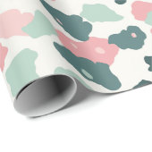 Pink Mint Pastel Leopard Spots Geschenkpapier (Rolleneckpunkt)