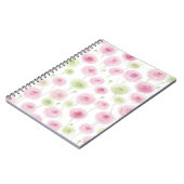 Pink Mint Ranunculus Flowers Notizblock (Linke Seite)