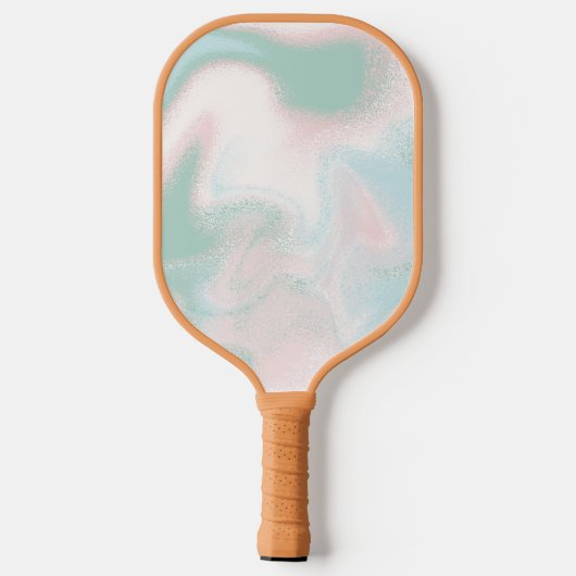 Pink Mint Sorbet Aquamarin Monogram Modern Persona Pickleball Schläger (Rückseite)