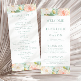 Pink Mint Tiel Floral Boho Hochzeitskarten