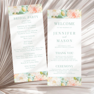 Pink Mint Tiel Floral Boho Hochzeitskarten