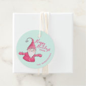 Pink Mint Weihnachten Gnome Custom Happy Holidays Geschenkanhänger (Beispiel)