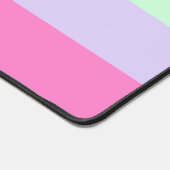 Pink Minze Green Lila Stripes Muster Name Schreibtischunterlage (Ecke)