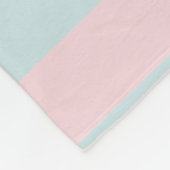 Pink Minze grüne Streifen Moderne Dekorationsvorla Fleecedecke (Ecke)