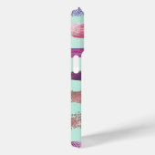 Pink Minze Grünnagel Polnischer Glitzer Pinselstri Case-Mate iPhone Hülle (Rückseite / Rechts)