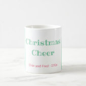 Pink Minze Streifen Weihnachten Kaffeetasse (Mittel)