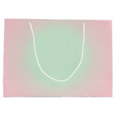 Pink Minze Vintag Ombre Gradient Aura Große Geschenktüte (Rückseite)