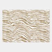 Pink Minze White Gold Imitats Glitzer Zebra Geschenkpapier Set (Vorderseite 2)