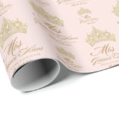 Pink Mis Quince Anos Elegante Geschenkpapier (Rolleneckpunkt)