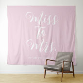 Pink Miss an Mrs. Brautparty Modernes Banner Wandteppich (Beispiel (Horizontal))