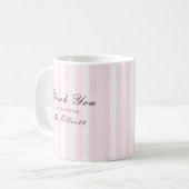 Pink Mist - Personalisierter Dankeschön-Lehrer-Mug Kaffeetasse (Vorderseite Links)
