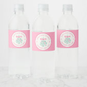 Pink Mistletoe Baby Dusche Wasser Flasche Etikett (Flaschen)