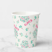 Pink Mistletoe Babydusche Papiertassen Pappbecher (Links)
