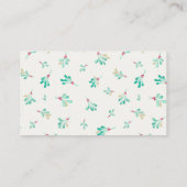 Pink Mistletoe Babydusche Windelwaschkarte Begleitkarte (Rückseite)