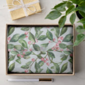 Pink Mistletoe Vintage Weihnachtscreme Seidenpapier (Geschenk)