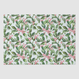 Pink Mistletoe Vintage Weihnachtscreme Seidenpapier