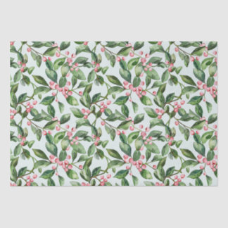 Pink Mistletoe Vintage Weihnachtscreme Seidenpapier