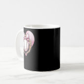 Pink mit Bow und Herz - Niedliche Softball-Ästheti Kaffeetasse (Vorderseite Links)