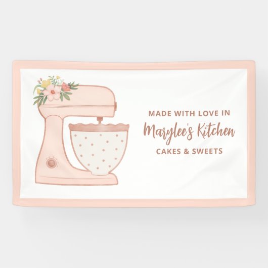 Pink mit Liebe Bäckerei Konditorei Koch Banner (Horizontal)