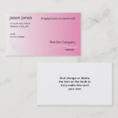 Pink mit Lilie Visitenkarte (Vorne/Hinten)