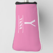 Pink Mit Monogramm Putter Golf Head Cover Golf Headcover (Rotieren 90)