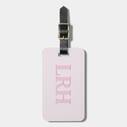 Pink Mit Monogramm Women's Golf Bag Tag Schlüssela Gepäckanhänger (Vorderseite vertikal)