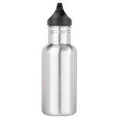 Pink mit Namen, minimalistischem Text Edelstahlflasche (Rechts)