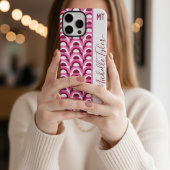 Pink Mitte des Jahrhunderts psychedelisches Muster Case-Mate iPhone Hülle