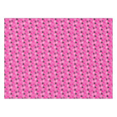 Pink Mitte Jahrhundert Moderne Herzen Tischdecke (Vorderseite (Horizontal))